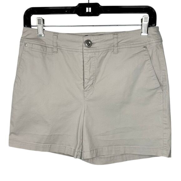 Tribal Jeans Tan Khaki Cotton Blend Shorts Women's 4 - Picture 1 of 5